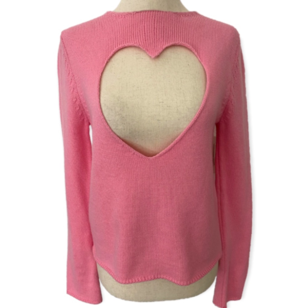 Comme des Garçons GIRL pink cut out heart Sweater XS